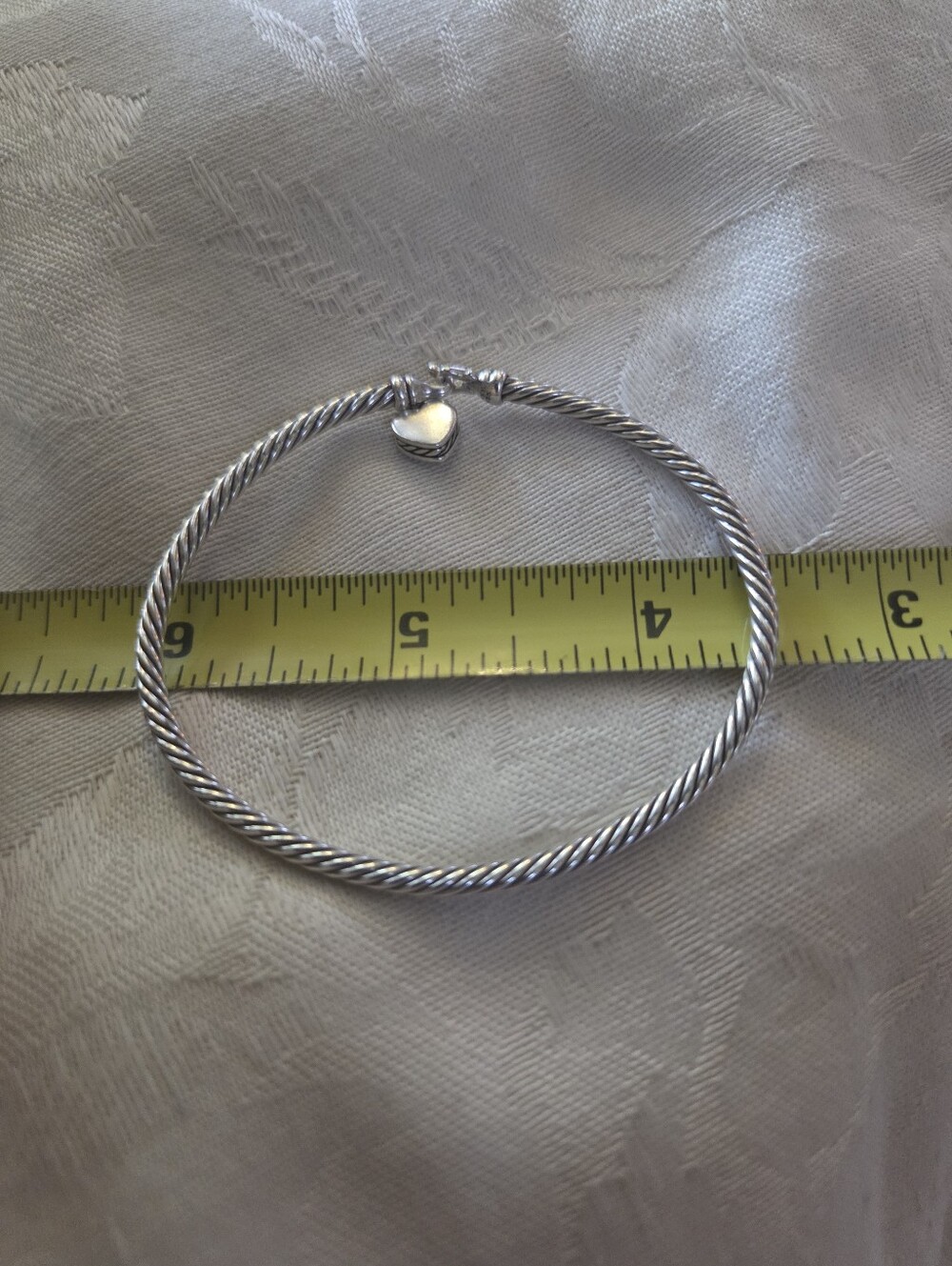 David Yurman Cable Collectibles Heart Lock Bracelet with Diamonds - Picture 12 of 16